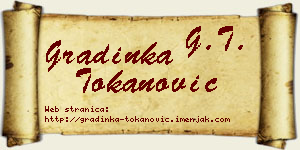 Gradinka Tokanović vizit kartica